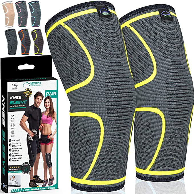 Arthritis Meniscus Tear ACL MODVEL Professional Knee Brace Knee Compression Sleeve Support for Men Women Medical Grade Knee Pads for Running Joint Pain Relief 