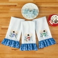 thumbnail image 2 of Collections Etc Winter Snowman Kitchen Hand Towels - Set of 3, 2 of 2