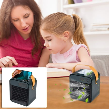 

Portable Conditioning Fan Personal Mini Evaporative Cooler USB Charging Small Conditioning Fan - 3-speed Wind Speed with Bracket Mirror