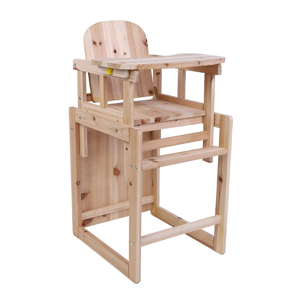 infant wooden feeding chair with tray