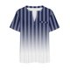 thumbnail image 5 of Plus Tamaño de las Mujeres Blusas, Cuello en V Casual Suelto Manga Corta Superior, Impresión Blusa Poliéster Spandex, 5 of 8