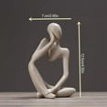 thumbnail image 2 of Thinker Statues and Sculptures, Sandstone Resin Statue Ornaments, Abstract Style Sculptures, Housewarming Gifts, Housewarming Decorations, Desktop Decorations for Living Room, Dining Room,Small, 2 of 5