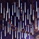 thumbnail image 5 of 1 paquete de luces de lluvia de meteoritos para exteriores, 8 tubos, para patio, porche, decoración de árbol de Navidad, Año Nuevo 2025, 5 of 5