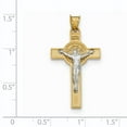 thumbnail image 2 of Beautiful 14k Two-Tone St. Benedict Medal Crucifix Cross Pendant, 2 of 2