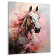 thumbnail image 2 of Designart "Vibrant Pink Equine Pink and White Horse" Animals Horse Metal Art Living Room, 2 of 5