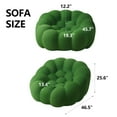 thumbnail image 3 of WHGBJA 47'' Bubble Sofa,Oversized Single Lazy Sofa,Modern Upholstered Mesh Fabric Couch 3D Honeycomb Shape Floor Sofa for Adults,No Assembly Required Curved Couch for Bedroom,Apartment,Office,Green, 3 of 14