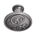 thumbnail image 4 of Utopia Alley 10pcs Roma Cabinet Ring Pull Knob - Decorative Cabinet Drop Pull Knobs for Cabinets and Drawers - Vintage Cabinet Hardware with Hand Finished Pewter - Metal Drawer Pull Knobs 1.3", 4 of 7