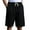 Mens Shorts Black, variant on Cotton-Shorts for Men Wide Leg with Pockets Drawstring Elastic Waist Casual Solid Pull-On Loungewear Athletic Sports Workout Bermuda Short