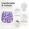thumbnail image 4 of Susaid Skull mushroom colorful Print Women's High Waisted Running Shorts Quick Dry Athletic Gym Track Workout Shorts Zip Pocket-Large, 4 of 7