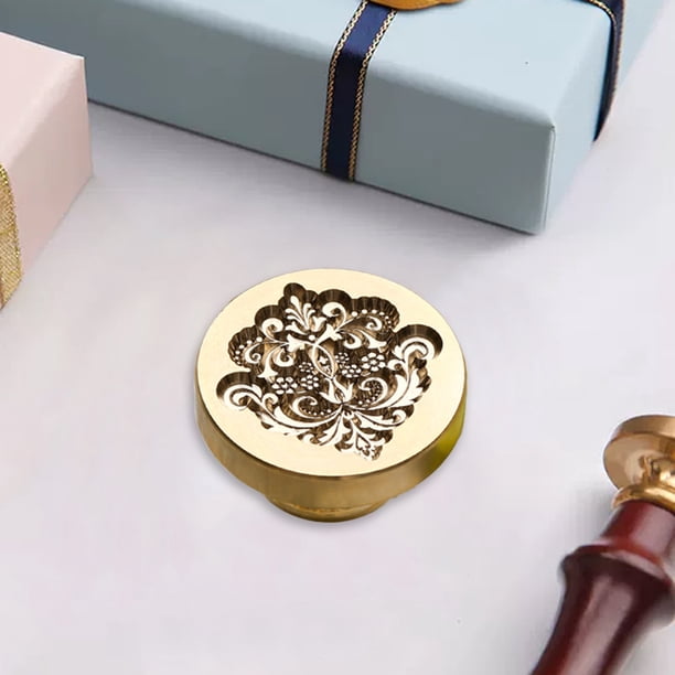 Serie de plantas, cabeza de cobre, cera de sellado en relieve 3D, cabeza de cobre para álbum de recortes de regalo Likrtyny Para estrenar