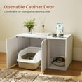 thumbnail image 4 of 31.3"x19.7" x 17.7" Minimalist Litter Box Enclosed, Engineered Wood Cat Litter Enclosure Furniture, Hidden Cat Litterbox Furniture for Bedroom, Living Room, White, 4 of 14