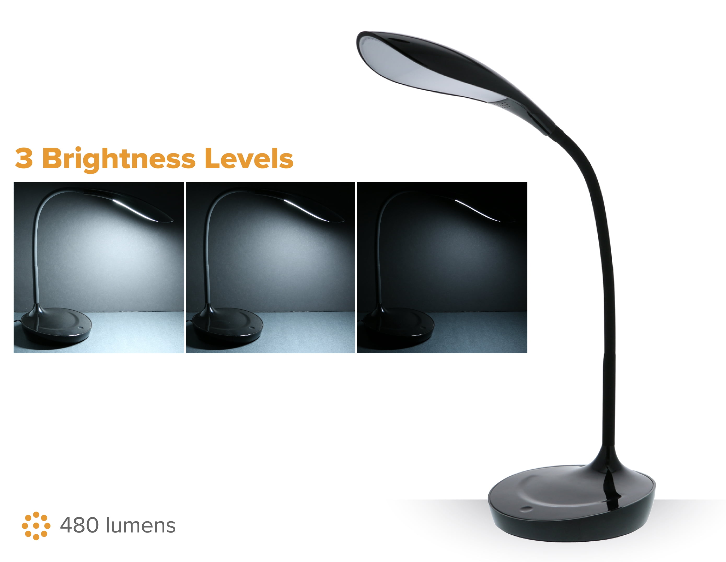 Bostitch Konnect Gooseneck Led Desk Lamp, Black (KT-VLED1502-BLK)