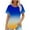 Yellow, variant on Scyoekwg Womens Tops Casual Gradient Color Graphic Tee Loose Short Sleeve Tops Comfy Crewneck Regular T-shirt Summer Ladies Tops (Blue,L)