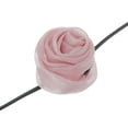 thumbnail image 4 of Unique Bargains 1Pc Choker Necklace Delicate Satin Rose Tie Wrap Around Wrist Bracelet Pink, 4 of 6