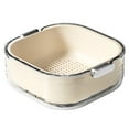 thumbnail image 2 of Oleegame 2PC Shower Soap Dish With Hook Double Layer Drain Basket Vegetable Washing Basin Washing Filter Double Layered Stackable Detachable Bowl Strainer, 2 of 8