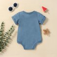 thumbnail image 5 of Gubotare Baby Boy Girl Bubble Romper Oversize Plain Crewneck T-Shirt Bodysuit Tops (Blue,3-6 Months), 5 of 6