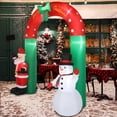 thumbnail image 2 of 8 FT Santa Snowman Arch Decoration, Christmas Inflatables Blow Up Yard Decoration, 7 Lights Inflatable Festive Arch Decoration, 2 of 7