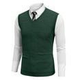 thumbnail image 4 of Men's Knitted Sweater Vest Sleeveless V Neck Lightweight Breathable Comfortable Casual Spring Summer Fashion Top Mens T-Shirts Summer Lightweight Tee Tops, 4 of 6