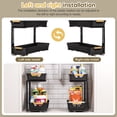 thumbnail image 4 of Enogets 2-Pack Under Sink Organizer, 2-Tier Pull-Out Storage Shelf for Kitchen & Bathroom – Black, 4 of 11