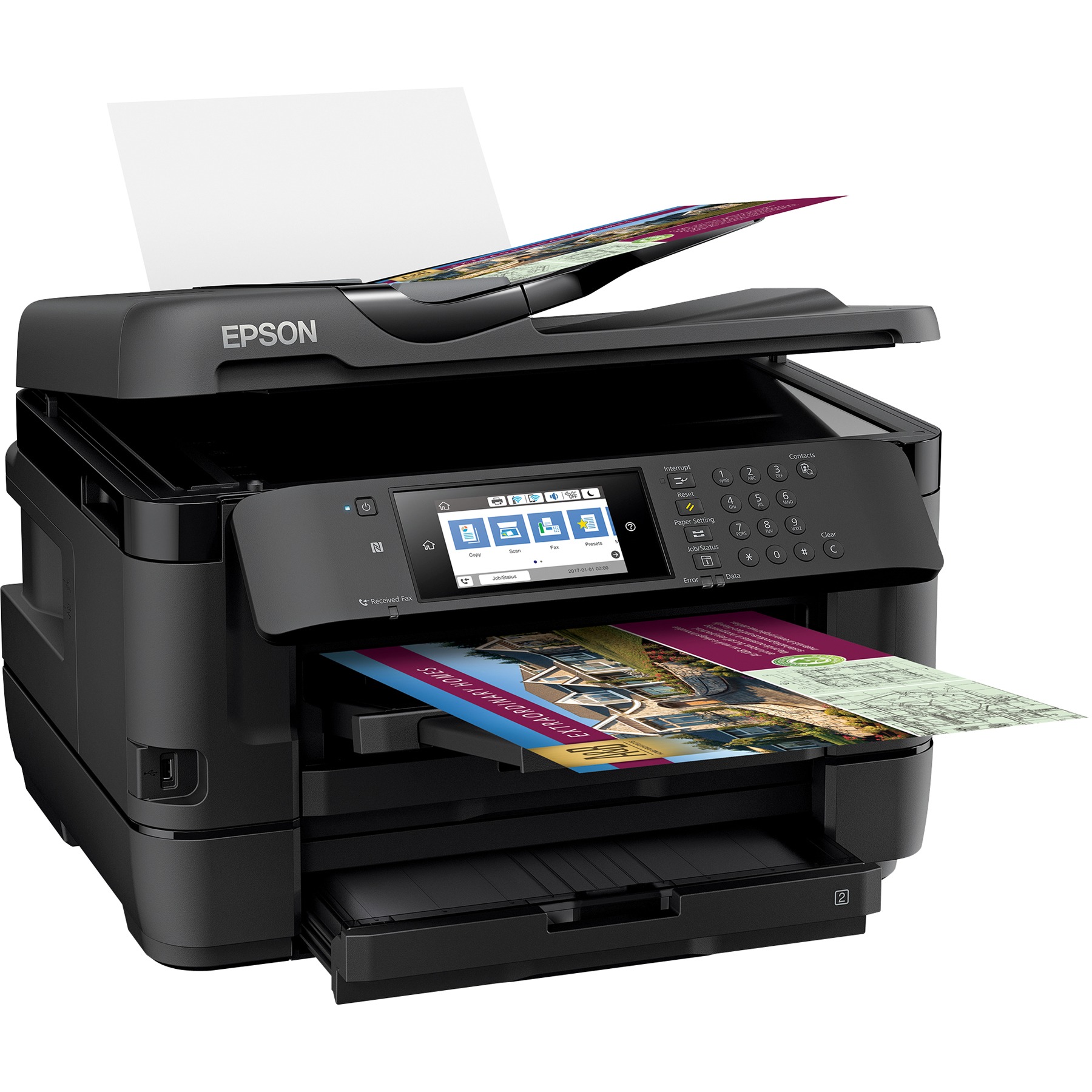 Epson WorkForce WF-7720 Wireless Wide-format Color Inkjet Printer with Copy, Scan, Fax, Wi-Fi Direct and Ethernet - image 2 of 5