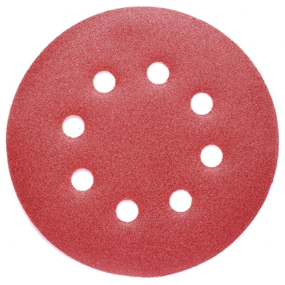 SATC 100Pcs 5 inch Sanding Disc 220 Grit Hook Loop 8-Hole Sandpaper Orbital Sander Pad