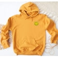 thumbnail image 5 of HAPPY FACE SEQUIN Patch Graphic Unisex Fleece Hooded Sweatshirt, 5 of 8