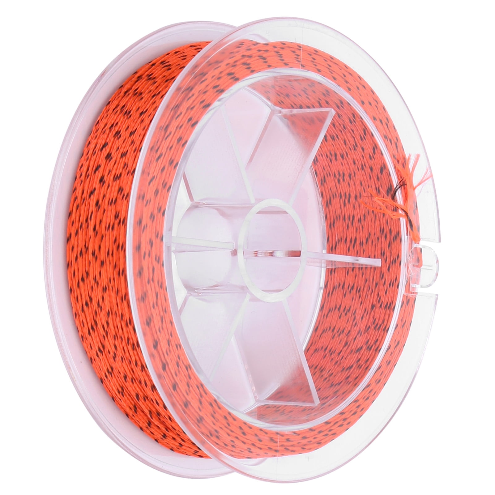 Vowen 30LB Fly Fishing Backing Line 50m / 164ft (54.68 Yards) 8-Strand Woven Polyester Unwaxed Prep Line Spool Filler for Salmon Pike and Saltwater Angling Orange Black 1.3 oz