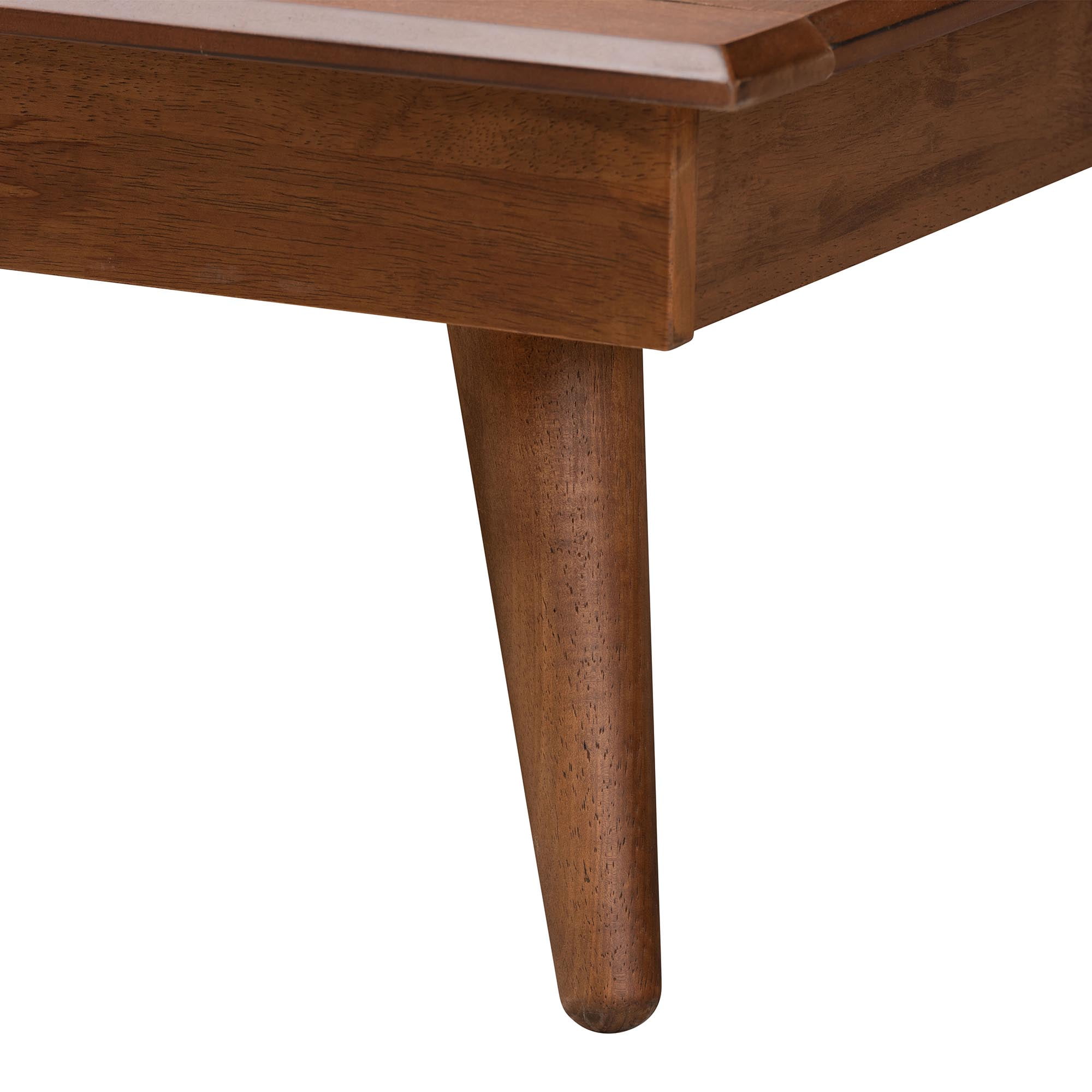 Baxton Studio Irina Mid-Century Modern Grey Fabric and Ash Walnut Finished Wood Queen Size Platform Bed