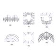 thumbnail image 3 of Special Shaped Sewing Patchwork Ruler For Diy Quilted Patchwork Tool Transparent Acrylic Household Free Motion Padded Sewing Machine Template Set - krygv, 3 of 5