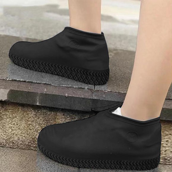 BKER Unisex Silicone Overshoes One Pair Non Slip Silicone Overshoes For Rain Snow Day Muddy Roads