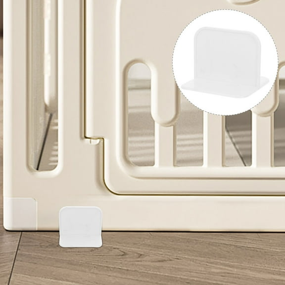 HEMOTON  8 Pcs Fence Reinforcement Stabilizing Baby Play Pen Child White