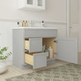 thumbnail image 4 of Vanity Art 36" W Birch Plywood Freestanding Single Base 2 Drawers Storage Cabinet with Soft Close Door, 4 of 9