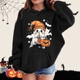 thumbnail image 2 of Halloween Sweatshirt Girls Boys Long Sleeve Loose Fit Hooded Sweatshirt with Pocket Fall Outfits, 2 of 4
