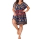 thumbnail image 1 of Vestido Boho de Talla Grande para Mujeres Agnes Orinda, Cuello en V, Hombro Caído, Cintura con Cordón, Vestidos de Playa 4X Azul Real, 1 of 6