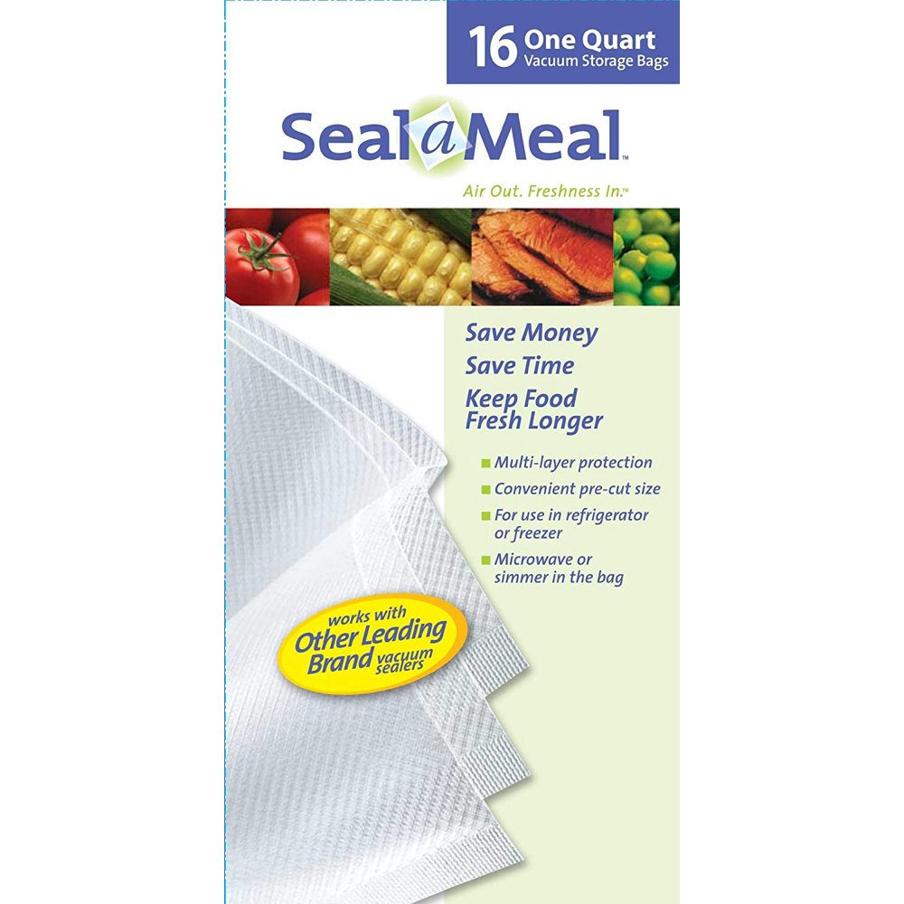SealAMeal QuartSize Bags, 16 ct.