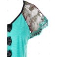thumbnail image 3 of Más el tamaño de bordado de la manga del Bowknot camiseta Rosegal Camisetas tallas grandes, 3 of 5