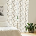 thumbnail image 2 of Ambesonne Forest Curtains, Tropical Jungle Leaves Print, Pair of 28"x84", White Cocoa Eggshell, 2 of 5