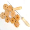 thumbnail image 3 of Wweixi Massage Roller Body Massager Wheel Shoulder Neck Belly Muscle Relaxation Wood Color, 3 of 6