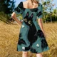 thumbnail image 5 of Vestido de manga corta con velas Kwanzaa Kinara, vestido largo para fiesta de graduación, vestidos de noche de verano para mujer., 5 of 7