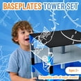 thumbnail image 2 of Strictly Briks Classic Baseplates 10" x 10" Brik Tower 100% Compatible with All Major Brands | Building Bricks for Towers and More | 4 Black, Blue, & Gray Stackable Base Plates & 30 Stackers, 2 of 5