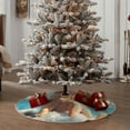 thumbnail image 4 of Rateoe Cute Angel Winged Dog Pattern Christmas Tree Skirt with Ties , Christmas Tree Decorations, Farmhouse Christmas Decor Xmas Holiday Decorations-30", 4 of 6