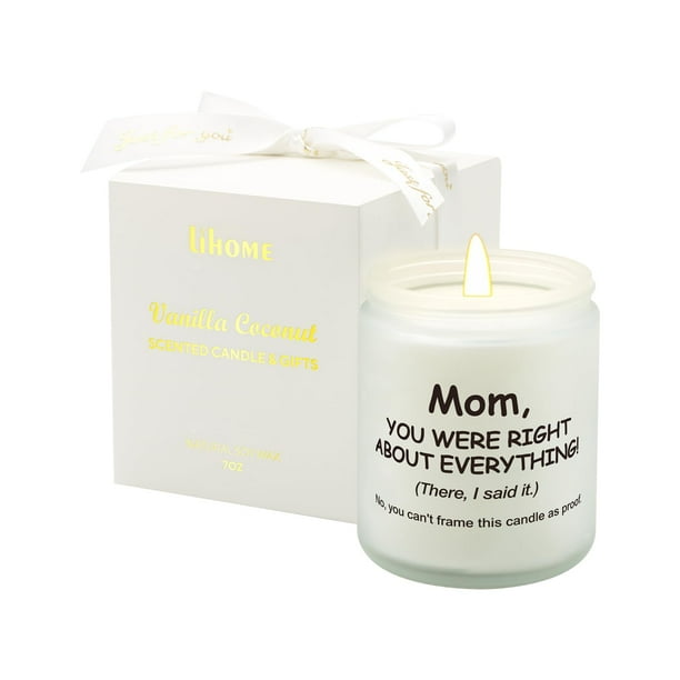Vela aromática de coco y vainilla de Lihome para regalo para mamá