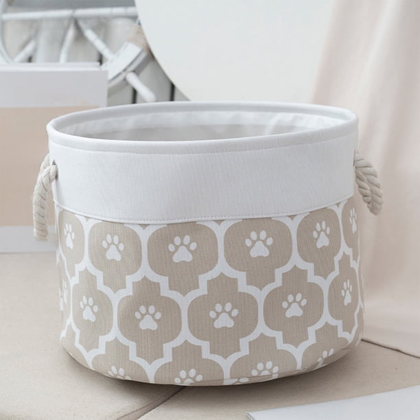 Cesta de tela plegable | Organizador de tela gris para el hogar, ropa y juguetes | Contenedor plegable de 35 x 25 cm con asas