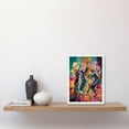 thumbnail image 2 of Abstract Figures Vibrant Dance Expression Artwork Framed Wall Art Print A4, 2 of 4