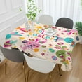 thumbnail image 4 of SKYSONIC Easter Rectangle Table Cloth Happy Easter Bunnies Tablecloth Waterproof Anti-Shrink Resistant Decorative Fabric Table Cover for Outdoor Picnic/Kitchen Dining 60x90In, 4 of 7