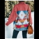 thumbnail image 5 of Chaqueta Vaquera de Larga con Solapa Holgada y Parches para Mujer, Estilo Retro con Borde Sin Rematar, de Medio. Rosa M, 5 of 6