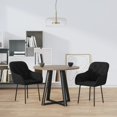 thumbnail image 1 of vidaXL Chaises de Salle à Manger 2 Pcs Velours Noir, 1 of 5
