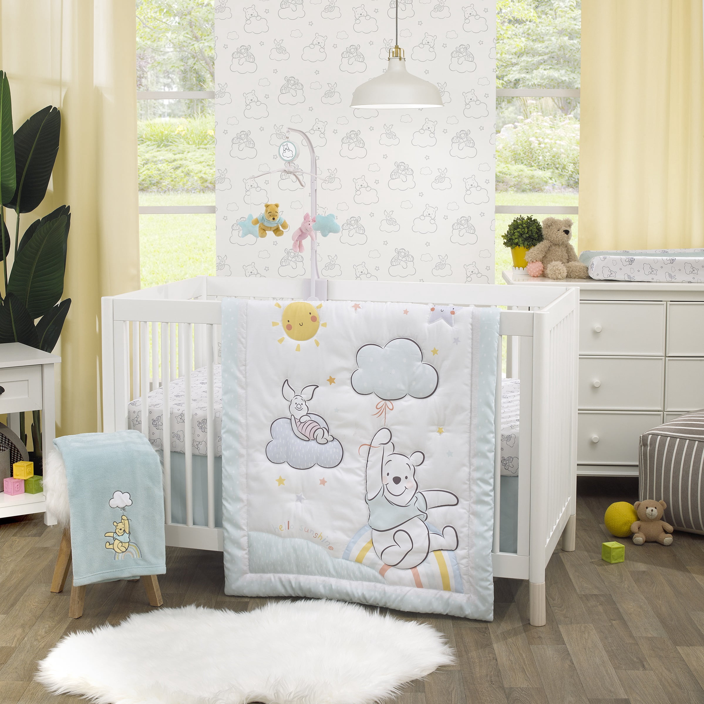 Disney Winnie the Pooh Hello Sunshine Nursery Fitted Crib Sheet