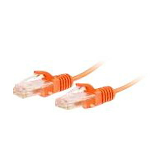 C2G 1ft Cat6 Snagless Unshielded (UTP) Slim Ethernet Network Patch Cable - Orange - Patch cable - RJ-45 (M) to RJ-45 (M) - 1 ft - UTP - CAT 6 - molded, snagless - orange