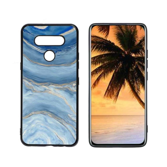 Blue-Marble-56 Phone Case, Degined for LG K51 Case Men Women, Flexible Silicone Shockproof Case for LG K51